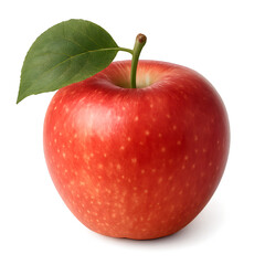 red apple with leaf transparent background 