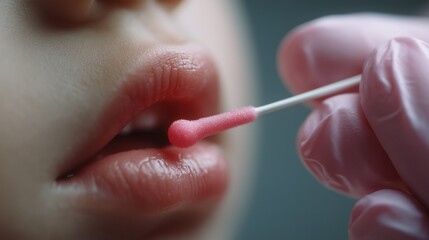 Medical hand taking a DNA test to a kid. 1