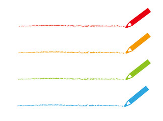 Colored pencils line