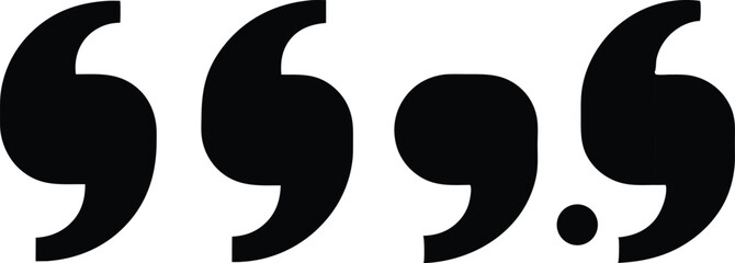 A set of diverse typographic quotation marks desig