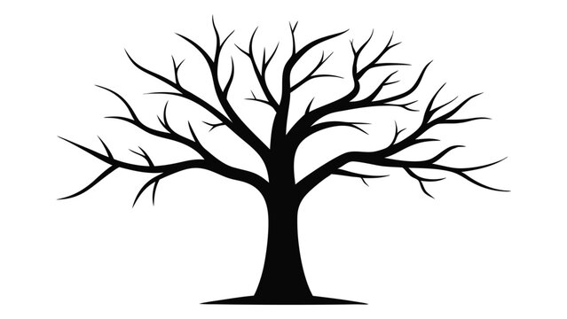 Bare tree winter tree leafless tree vector spoo