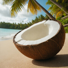 noix de coco sur une plage