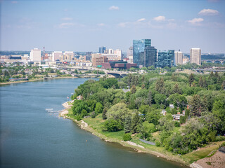 City with a river running through it