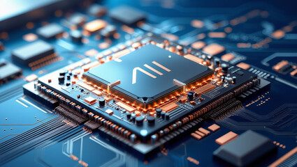 Fototapeta premium close up of a circuit board