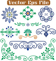 Floral and Vintage Ornament Design 