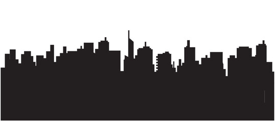 Naklejka premium silhouette of city skyline cityscape