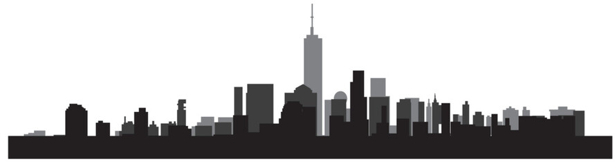Obraz premium silhouettes of city skyline