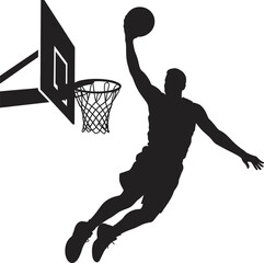 basketball hoop and ball