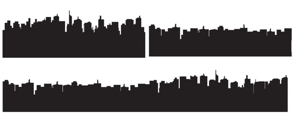 Naklejka premium cityscape silhouette skyline skyscraper