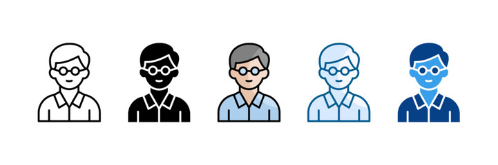 Librarian Icon Set Multiple Style Collection