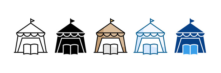 Book Fair Icon Set Multiple Style Collection