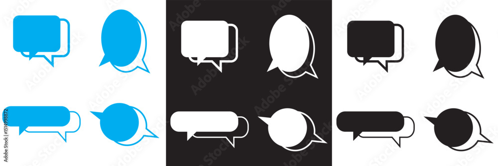 Poster line frame text speech bubble . line balloon frame design talk speech bubble frame. comic japan styl