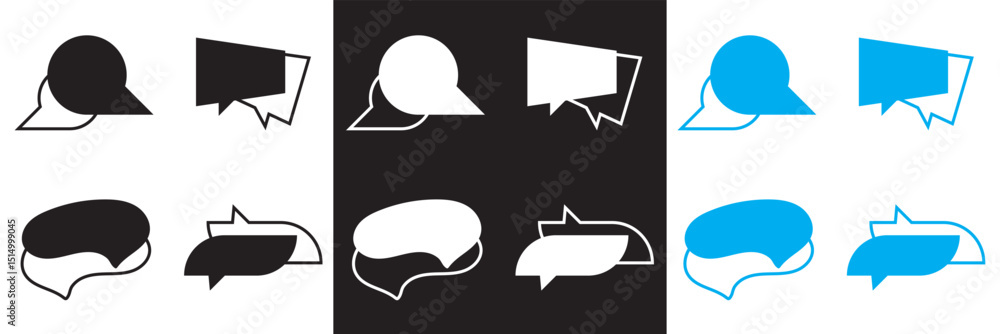 Poster line frame text speech bubble . line balloon frame design talk speech bubble frame. comic japan styl