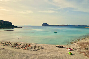 Pink sand beach in Balos Bay, Crete