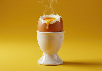 Soft boiled egg breakfast ideas how to cook a perfect soft boiled egg in egg cup on yellow background