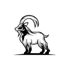 simple goat mascot logo abstract