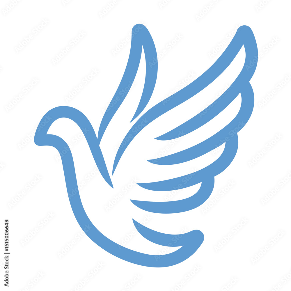 Poster minimalist bird icon in gradient style