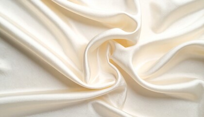 Obraz premium Draped golden satin and silk fabrics with elegant curves and a soft, luxurious, sparkling texture