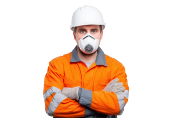 Safety Officer in Disaster Response Gear Transparent Background