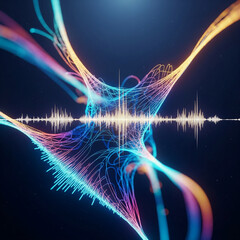 Abstract Soundwave with Energy Lines