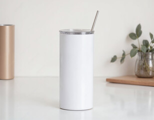 Versatile 20oz Blank White Tumblers in Rustic and Bright Settings