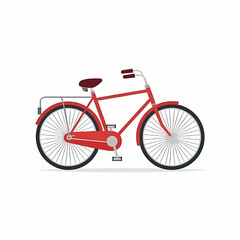 Fototapeta premium Vintage Red Bicycle Classic Design, Smooth Ride, Perfect for Leisurely Cycling Adventures