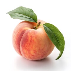 Fresh Peach , clean white background