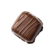 Obraz premium Rich chocolate dessert with smooth texture and elegant design displayed on a transparent background