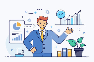  This clean and modern cartoon style is great for corporate design, social media posts, digital marketing content, and branding projects that emphasize reliability, quality, and collaboration.
