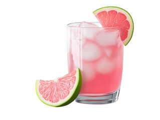 Refreshing Pink Grapefruit Cocktail with Ice in a Glass Perfect Summer Drink