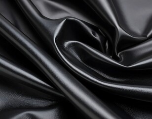 Close-up of draped black fabric