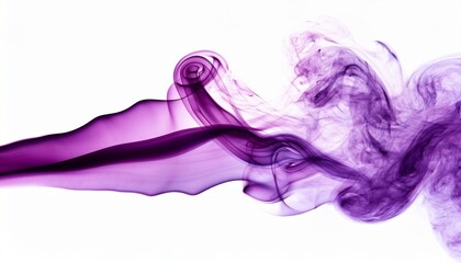 Fototapeta premium purple smoke isolated on white or transparent background