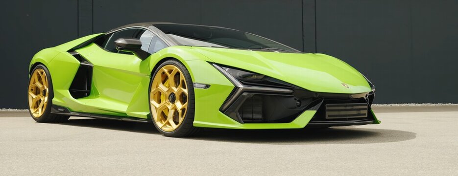 Lamborghini, Revuelto car on the road