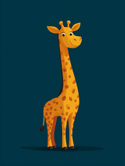 giraffe vector safari animals for nursery wall decoration, giraffe kids room art