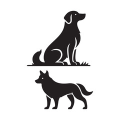 silhouette of a dog