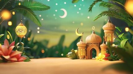 Eid Mubarak colorful luxury Islamic background with decorative ornament, eid Mubarak social media post design.