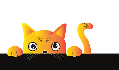 Cat emoji icon vector image.