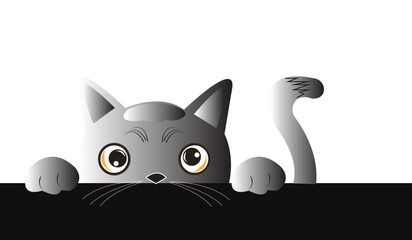Cat emoji icon vector image.