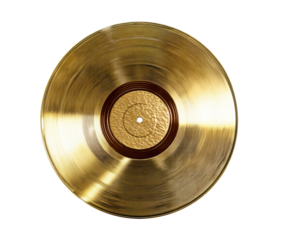 Vintage golden record for music enthusiasts and collectors