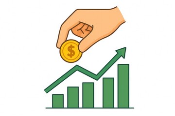 Investing in the Future – Conceptual Illustration of Long-Term Financial Growth and Smart Strategy