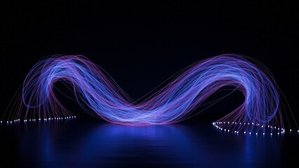 The abstract trajectory of purple light