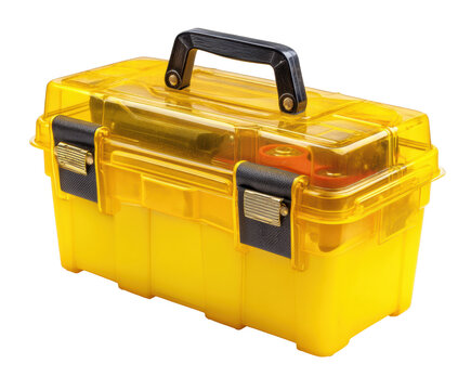 Reliable yellow toolbox for organizing tools and supplies - Powered by Adobe