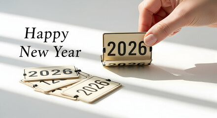 Ringing in 2026 A New Years Minimalist Scene