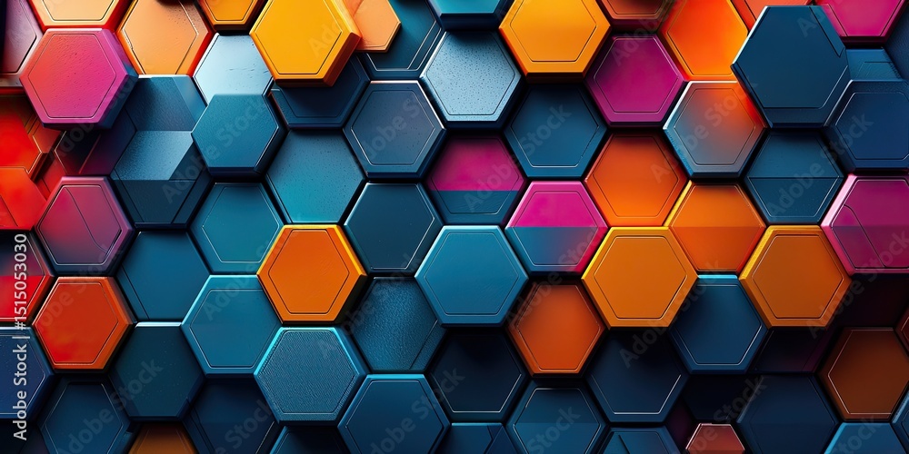 Fototapete An abstract visual incorporating 3D illusions, featuring varied shapes and subtle gradients to create a modern and captivating representation of three-dimensional complex
