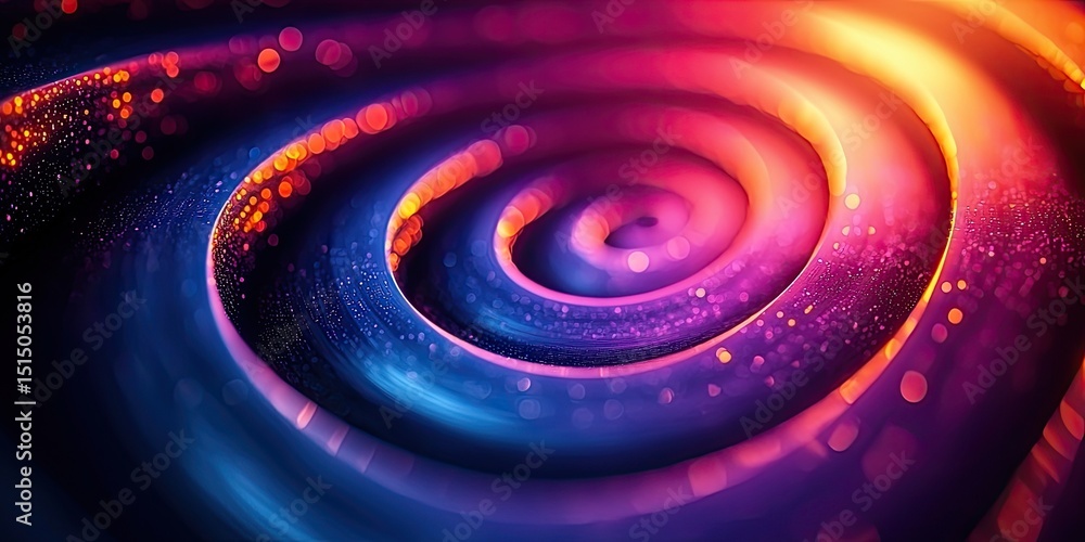 Poster an abstract visual with radial gradients that highlight the vibrant and dynamic nature of circular c