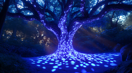 Forest dragon wings extend above carved sculpture high resolution picture