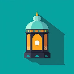 Obraz premium Radiant Ramadan Lantern A Festive Illumination for Celebrating Islamic Culture and Traditions