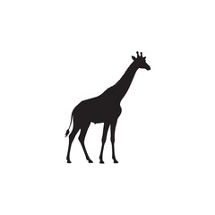 giraffe silhouette vector icon