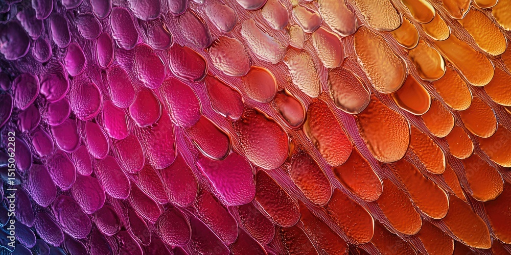 Aufkleber A detailed view of a multi-color gradient shifting from orange to pink to violet, where the vivid hues create a striking and dynamic pattern.