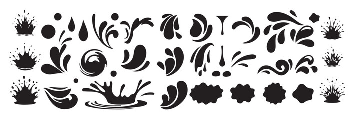 Black and color splash vector. Splash icon symbol. Vector illustration splash water on white background